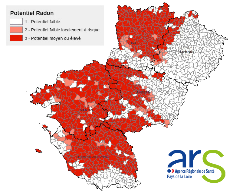 Axxion Traitement Termite Nantes Carte Potentiel Radon 1